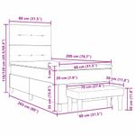 Casa si Gradina - Mobilier - Paturi si accesorii - Paturi - Pat cu arcuri cu saltea Gri taupe 80 x 200 cm tesatura - Infinity.ro