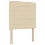 Casa si Gradina - Mobilier - Paturi si accesorii - Paturi - Pat cu arcuri cu saltea cu headboard Crem 120 x 200 cm tesatura - Infinity.ro