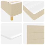 Casa si Gradina - Mobilier - Paturi si accesorii - Paturi - Pat cu arcuri cu saltea cu headboard Crem 120 x 200 cm tesatura - Infinity.ro