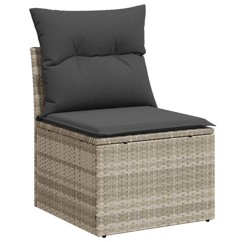 Casa si Gradina - Gradina si terasa - Mobilier exterior - Canapele si fotolii gradina - Set de canapele pentru gradina cu perna 7 pcs Gri deschis, Gri - Infinity.ro