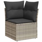 Casa si Gradina - Gradina si terasa - Mobilier exterior - Canapele si fotolii gradina - Set de canapele pentru gradina cu perna 7 pcs Gri deschis, Gri - Infinity.ro