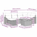 Casa si Gradina - Gradina si terasa - Mobilier exterior - Canapele si fotolii gradina - Set de canapele pentru gradina cu perna 7 pcs Gri deschis, Gri - Infinity.ro