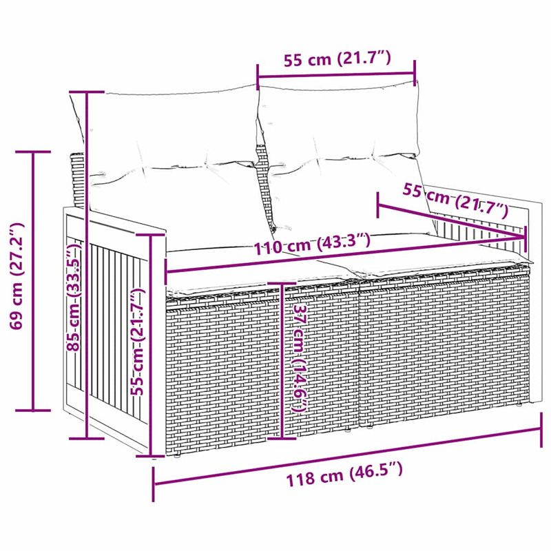 Casa si Gradina - Gradina si terasa - Mobilier exterior - Canapele si fotolii gradina - Set de canapele pentru gradina Manual 10 pcs bej si gri deschis - Infinity.ro