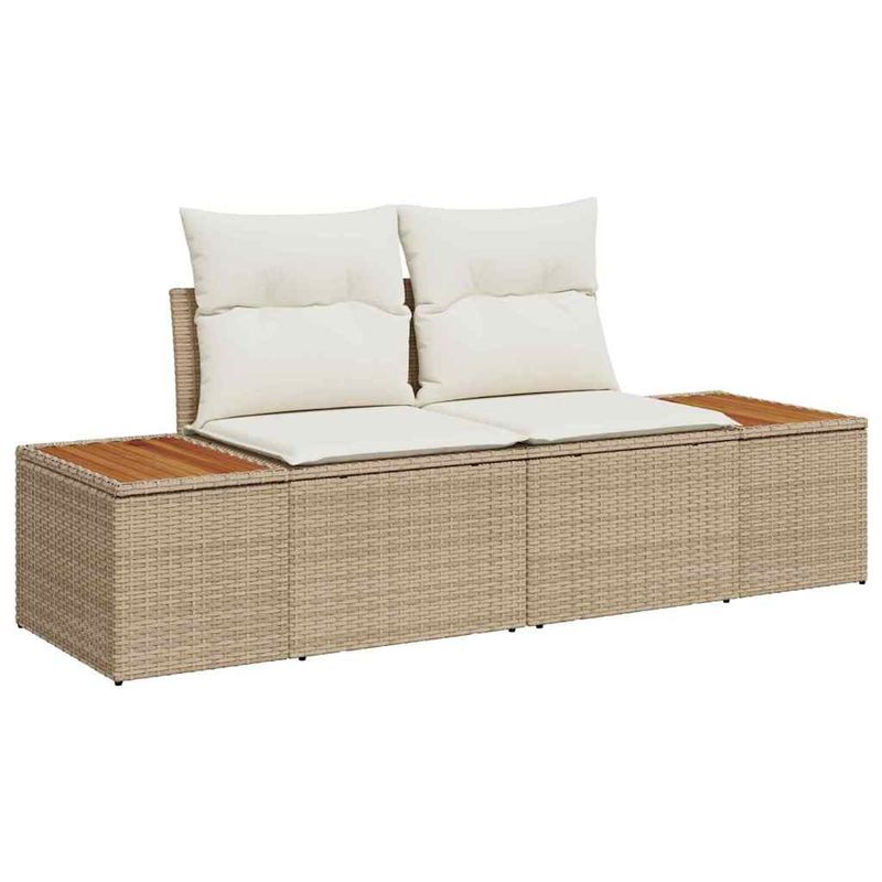 Casa si Gradina - Gradina si terasa - Mobilier exterior - Canapele si fotolii gradina - Set de canapele pentru gradina cu perna 8 pcs Bej Rattan poli - Infinity.ro