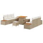 Casa si Gradina - Gradina si terasa - Mobilier exterior - Canapele si fotolii gradina - Set de canapele pentru gradina 9 pcs Bej, crem 80 x 80 x 71 cm - Infinity.ro