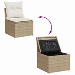 Casa si Gradina - Gradina si terasa - Mobilier exterior - Canapele si fotolii gradina - Set de canapele pentru gradina 9 pcs Bej, crem 80 x 80 x 71 cm - Infinity.ro