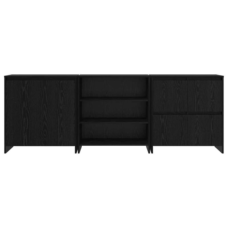 Casa si Gradina - Mobilier - Comode si corpuri - Comode - Bufet 3 pcs Stejar negru 70 x 41 x 75 cm Lemn compozit - Infinity.ro