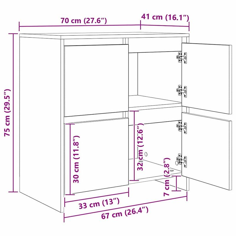 Casa si Gradina - Mobilier - Comode si corpuri - Comode - Bufet 3 pcs Stejar negru 70 x 41 x 75 cm Lemn compozit - Infinity.ro