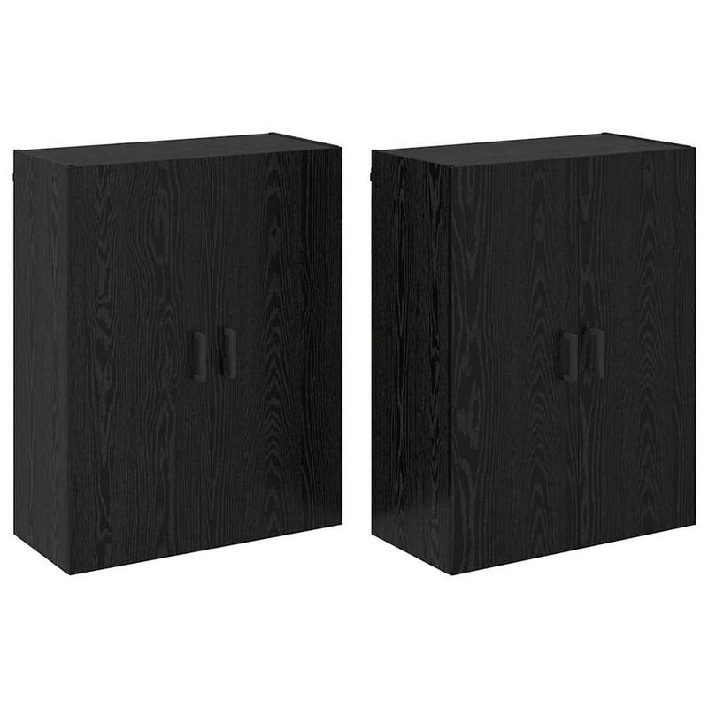 Casa si Gradina - Mobilier - Comode si corpuri - Comode - Mobilier cu Montaj pe Perete 2 pcs Stejar negru - Infinity.ro