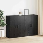 Casa si Gradina - Mobilier - Comode si corpuri - Comode - Mobilier cu Montaj pe Perete 2 pcs Stejar negru - Infinity.ro