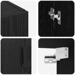 Casa si Gradina - Mobilier - Comode si corpuri - Comode - Mobilier cu Montaj pe Perete 2 pcs Stejar negru - Infinity.ro