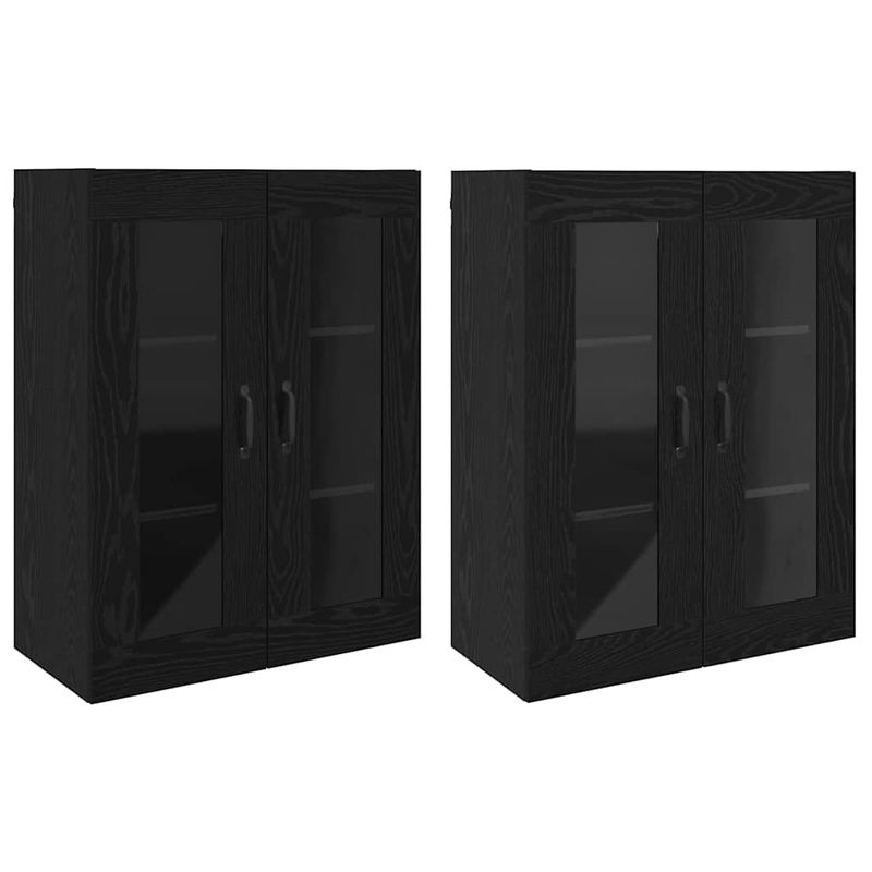 Casa si Gradina - Mobilier - Comode si corpuri - Comode - Mobilier cu Montaj pe Perete 2 pcs Stejar negru - Infinity.ro