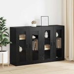 Casa si Gradina - Mobilier - Comode si corpuri - Comode - Mobilier cu Montaj pe Perete 2 pcs Stejar negru - Infinity.ro