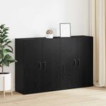 Casa si Gradina - Mobilier - Comode si corpuri - Comode - Mobilier cu Montaj pe Perete 2 pcs Stejar negru - Infinity.ro