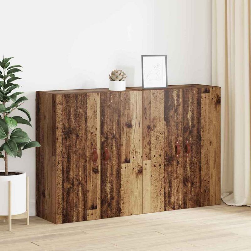 Casa si Gradina - Mobilier - Comode si corpuri - Comode - Mobilier cu Montaj pe Perete 2 pcs Lemn vechi 69.5 x 34 x 90 cm - Infinity.ro
