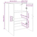 Casa si Gradina - Mobilier - Comode si corpuri - Comode - Mobilier cu Montaj pe Perete 2 pcs Lemn vechi 69.5 x 34 x 90 cm - Infinity.ro