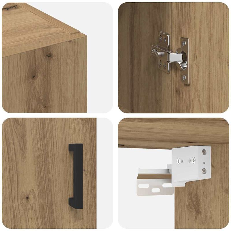 Casa si Gradina - Mobilier - Comode si corpuri - Comode - Mobilier cu Montaj pe Perete 2 pcs stejar artizanal - Infinity.ro