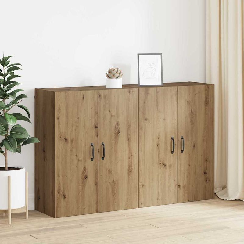 Casa si Gradina - Mobilier - Comode si corpuri - Comode - Mobilier cu Montaj pe Perete 2 pcs stejar artizanal - Infinity.ro