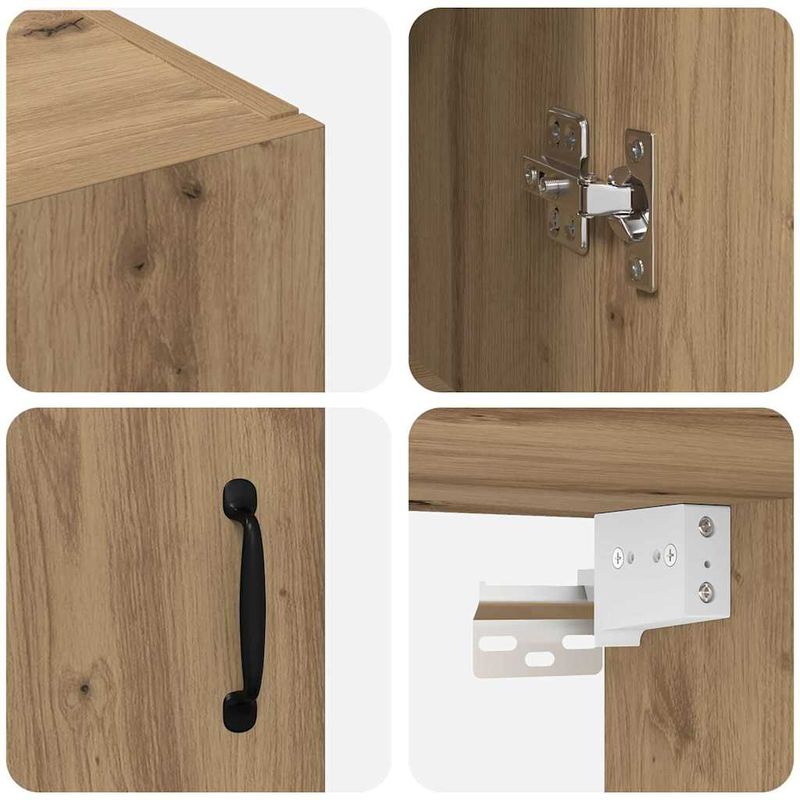 Casa si Gradina - Mobilier - Comode si corpuri - Comode - Mobilier cu Montaj pe Perete 2 pcs stejar artizanal - Infinity.ro