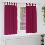 Casa si Gradina - Textile si covoare - Perdele si draperii - Perdele - Perdele cu perdele 2 pcs bordo Poliester - Infinity.ro