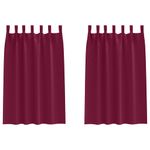 Casa si Gradina - Textile si covoare - Perdele si draperii - Perdele - Perdele cu perdele 2 pcs bordo Poliester - Infinity.ro
