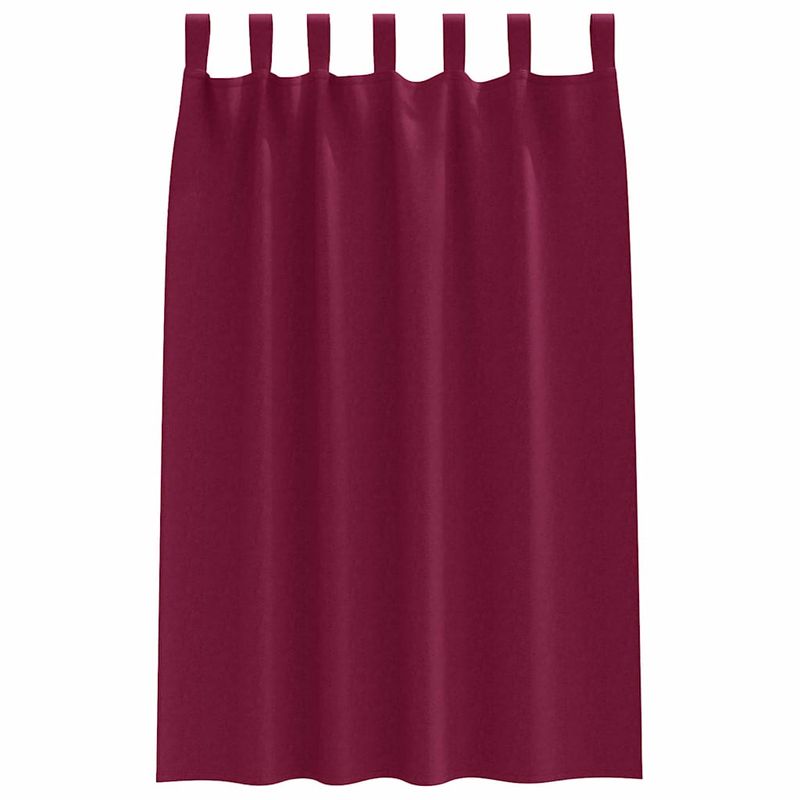 Casa si Gradina - Textile si covoare - Perdele si draperii - Perdele - Perdele cu perdele 2 pcs bordo Poliester - Infinity.ro