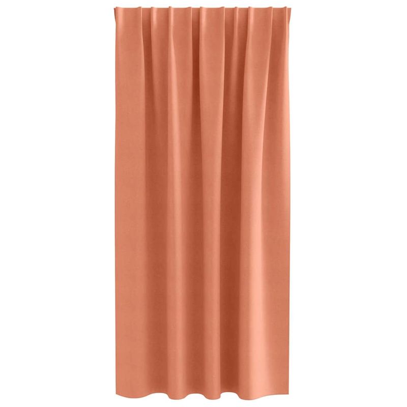 Casa si Gradina - Textile si covoare - Perdele si draperii - Perdele - Perdele cu perdele 2 pcs Terracota Poliester - Infinity.ro