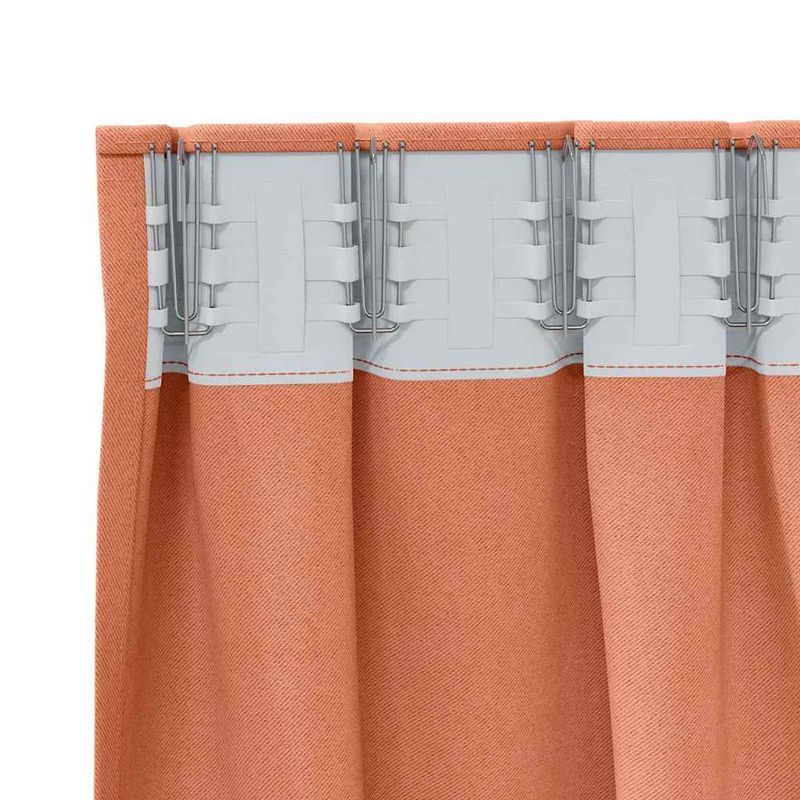 Casa si Gradina - Textile si covoare - Perdele si draperii - Perdele - Perdele cu perdele 2 pcs Terracota Poliester - Infinity.ro