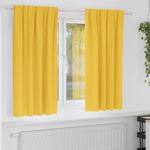 Casa si Gradina - Textile si covoare - Perdele si draperii - Perdele - Perdele cu perdele 2 pcs galben mustar Poliester - Infinity.ro