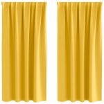 Casa si Gradina - Textile si covoare - Perdele si draperii - Perdele - Perdele cu perdele 2 pcs galben mustar Poliester - Infinity.ro