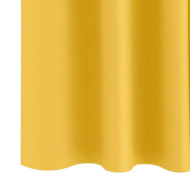 Casa si Gradina - Textile si covoare - Perdele si draperii - Perdele - Perdele cu perdele 2 pcs galben mustar Poliester - Infinity.ro