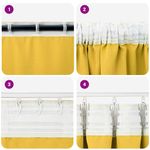 Casa si Gradina - Textile si covoare - Perdele si draperii - Perdele - Perdele cu perdele 2 pcs galben mustar Poliester - Infinity.ro