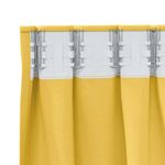 Casa si Gradina - Textile si covoare - Perdele si draperii - Perdele - Perdele cu perdele 2 pcs galben mustar Poliester - Infinity.ro