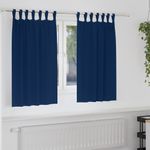 Casa si Gradina - Textile si covoare - Perdele si draperii - Perdele - Perdele cu perdele 2 pcs Albastru inchis Poliester - Infinity.ro