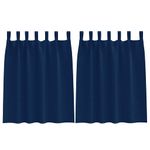 Casa si Gradina - Textile si covoare - Perdele si draperii - Perdele - Perdele cu perdele 2 pcs Albastru inchis Poliester - Infinity.ro