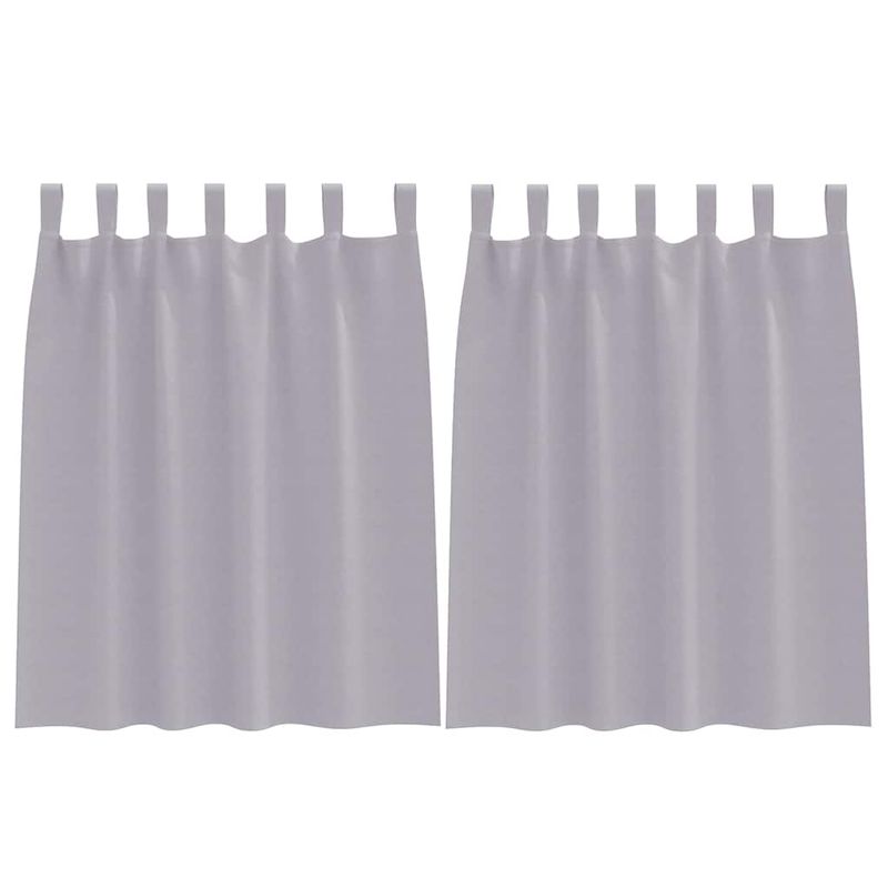 Casa si Gradina - Textile si covoare - Perdele si draperii - Perdele - Perdele cu perdele 2 pcs Gri metalic Poliester - Infinity.ro