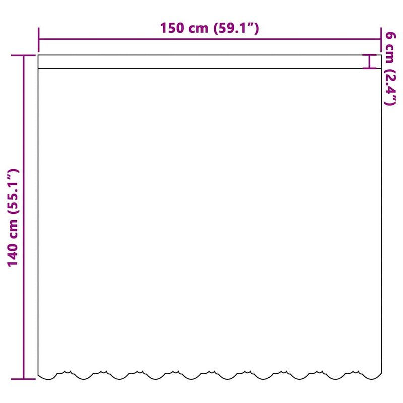 Casa si Gradina - Textile si covoare - Perdele si draperii - Perdele - Perdele cu perdele Alb 150 x 140 cm Poliester - Infinity.ro