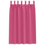 Casa si Gradina - Textile si covoare - Perdele si draperii - Perdele - Perdele cu perdele 2 pcs Roz intens Poliester - Infinity.ro