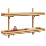 Casa si Gradina - Mobilier - Biblioteci si rafturi - Rafturi - Polita cu raft Pe perete Maro 100 x 26 x 60 cm Bambus - Infinity.ro