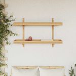 Casa si Gradina - Mobilier - Biblioteci si rafturi - Rafturi - Polita cu raft Pe perete Maro 100 x 26 x 60 cm Bambus - Infinity.ro