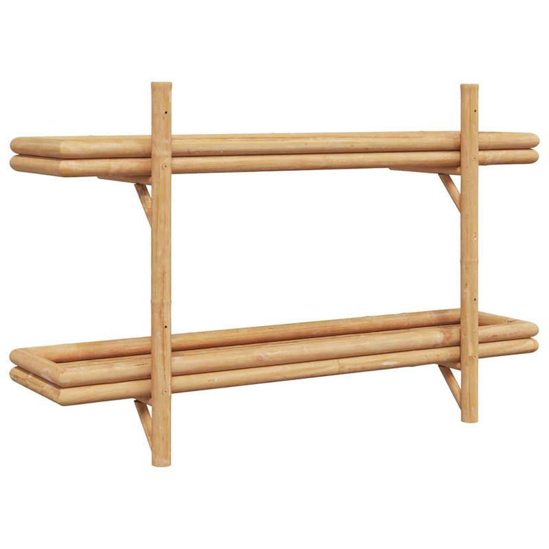 Casa si Gradina - Mobilier - Biblioteci si rafturi - Rafturi - Polita cu raft Pe perete Maro 100 x 26 x 60 cm Bambus - Infinity.ro
