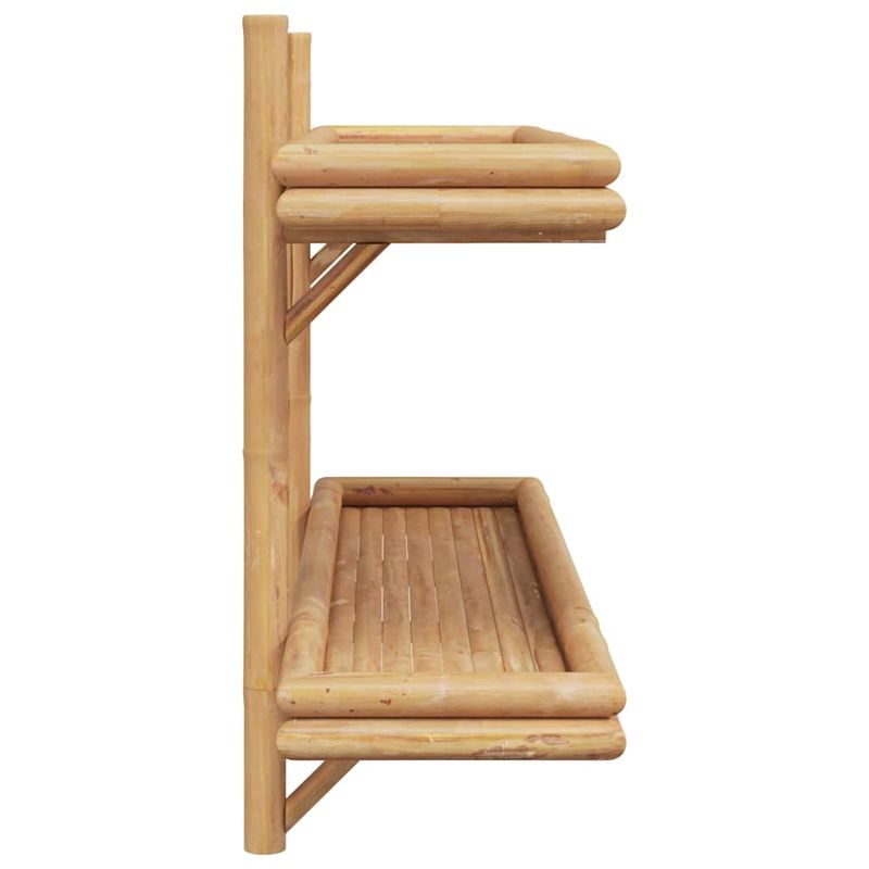Casa si Gradina - Mobilier - Biblioteci si rafturi - Rafturi - Polita cu raft Pe perete Maro 100 x 26 x 60 cm Bambus - Infinity.ro