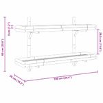 Casa si Gradina - Mobilier - Biblioteci si rafturi - Rafturi - Polita cu raft Pe perete Maro 100 x 26 x 60 cm Bambus - Infinity.ro