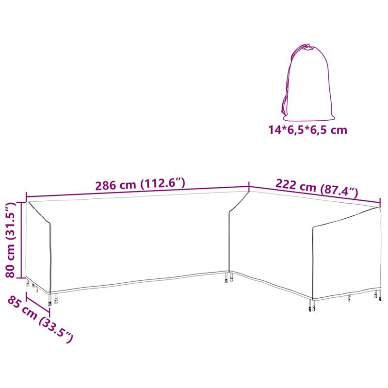 Casa si Gradina - Textile si covoare - Huse pentru mobilier - Husa pentru mobilier de exterior 286 x 222 x 80 cm - Infinity.ro