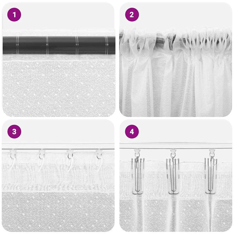 Casa si Gradina - Textile si covoare - Perdele si draperii - Perdele - Perdele cu perdele Altele Alb 1200 x 100 cm Poliester - Infinity.ro