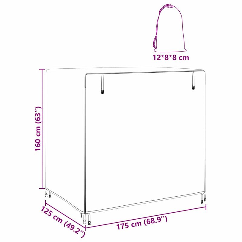 Casa si Gradina - Textile si covoare - Huse pentru mobilier - Husa pentru mobilier de exterior 175 x 125 x 160 cm - Infinity.ro