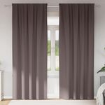 Casa si Gradina - Textile si covoare - Perdele si draperii - Perdele - Perdele cu perdele 2 pcs Maro inchis Poliester - Infinity.ro