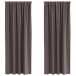 Casa si Gradina - Textile si covoare - Perdele si draperii - Perdele - Perdele cu perdele 2 pcs Maro inchis Poliester - Infinity.ro