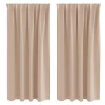 Casa si Gradina - Textile si covoare - Perdele si draperii - Perdele - Perdele cu perdele 2 pcs Gri taupe Poliester - Infinity.ro