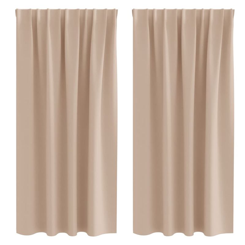 Casa si Gradina - Textile si covoare - Perdele si draperii - Perdele - Perdele cu perdele 2 pcs Gri taupe Poliester - Infinity.ro